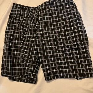 Adidas Black and White Plaid Men's Shorts Sz: 38
